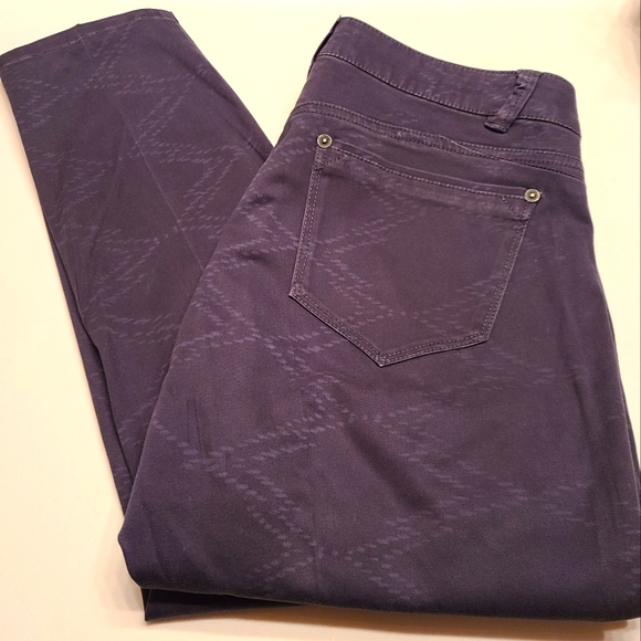 Democracy Black Chevron Patterned Freedom Jegging Jean Size 8 - Picture 1 of 7